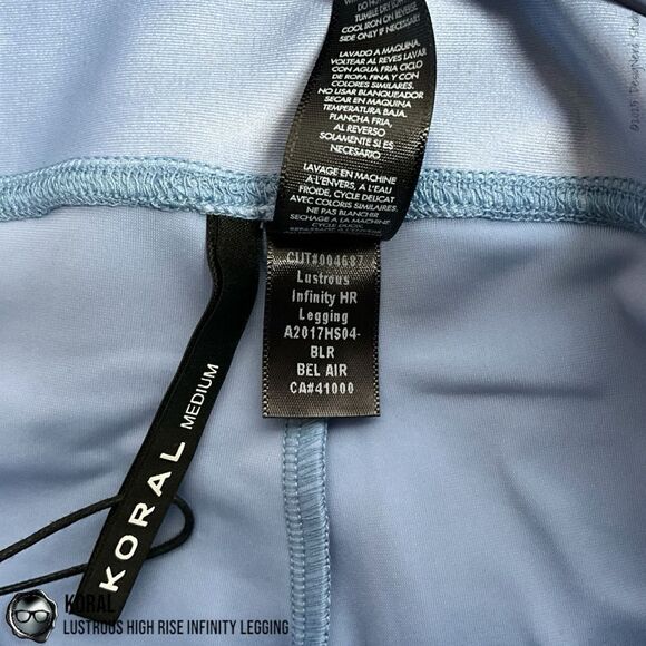 KORAL LUSTROUS HIGH RISE INFINITY LEGGING IN BEL AIR BLUE WOMEN’S SIZE MEDIUM - Picture 7 of 12